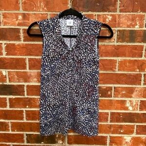 Cabi #3242 Womens XS Osaka Keyhole Sleeveless Tank Animal Print